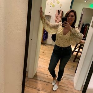 Free People Little Yellow Blouse